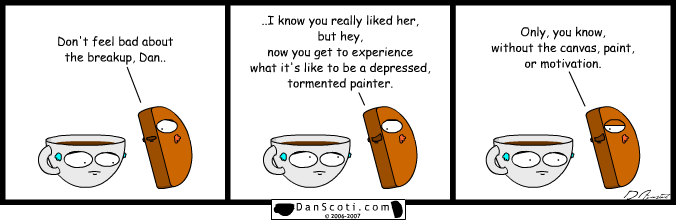 Or, if that doesn't work, Dan could always cut off his handle and give it as a gift to his lover.  Whatever works, man.