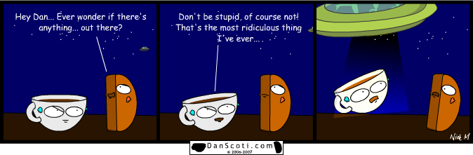 What? Aliens need coffee too!!