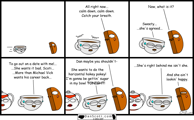 She wants to do the No Pants Coffee Dance!  She's gonna get some coffee bean.. BREWED LONG! Bam.