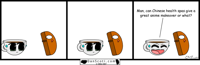 I should've given him neon purple shaggy hair too, shouldn't I have?